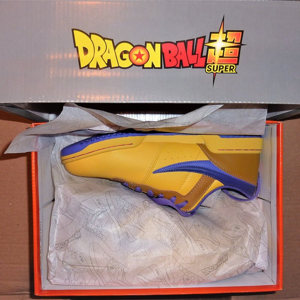 Dragon Ball Super Golden Frieza Sneakers size 8 Men's Fila Shoes NEW IN BOX
